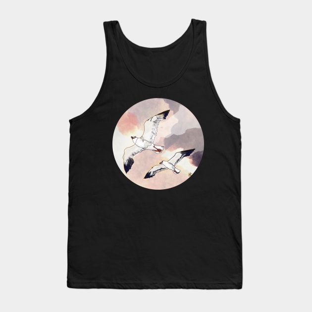 Seagulls Tank Top by Lined Designs